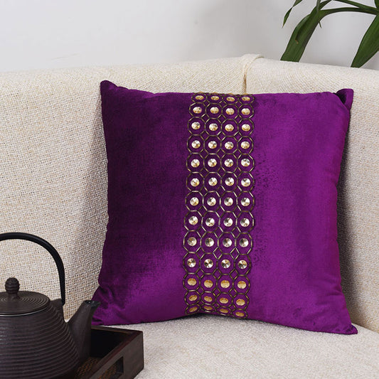 Cushion Cover, 1 Cushion Cover, Cushion Cover in 16*16in, Cushion Cover for Living room, Cushion Cover with Purple Color, Cushion Cover - EL15127