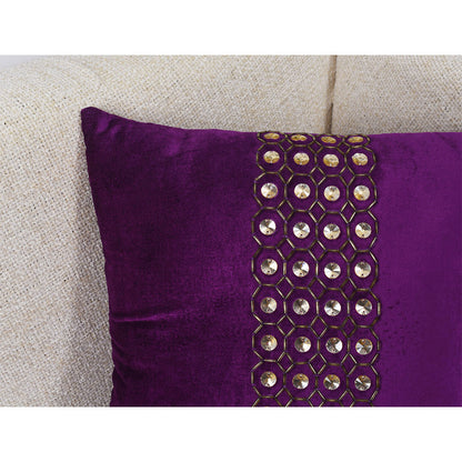 Cushion Cover, 1 Cushion Cover, Cushion Cover in 16*16in, Cushion Cover for Living room, Cushion Cover with Purple Color, Cushion Cover - EL15127