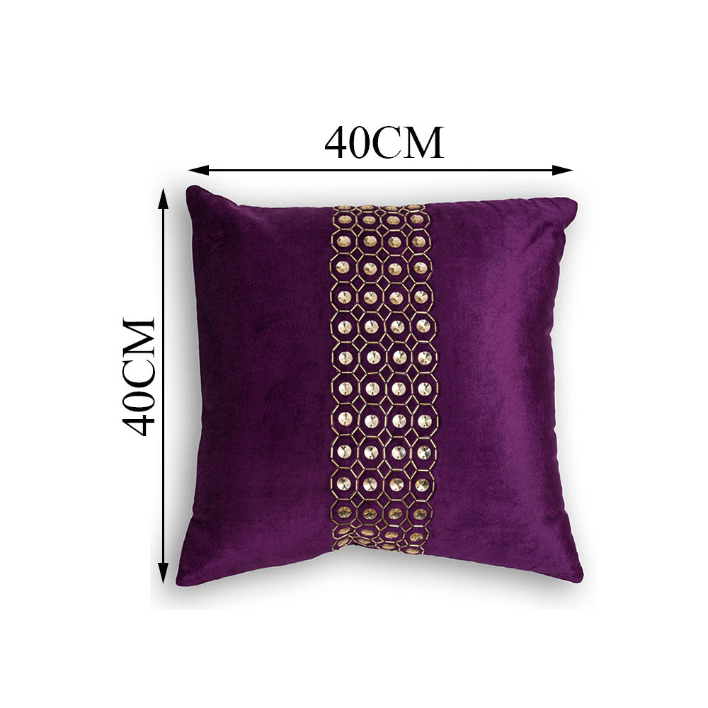 Cushion Cover, 1 Cushion Cover, Cushion Cover in 16*16in, Cushion Cover for Living room, Cushion Cover with Purple Color, Cushion Cover - EL15127