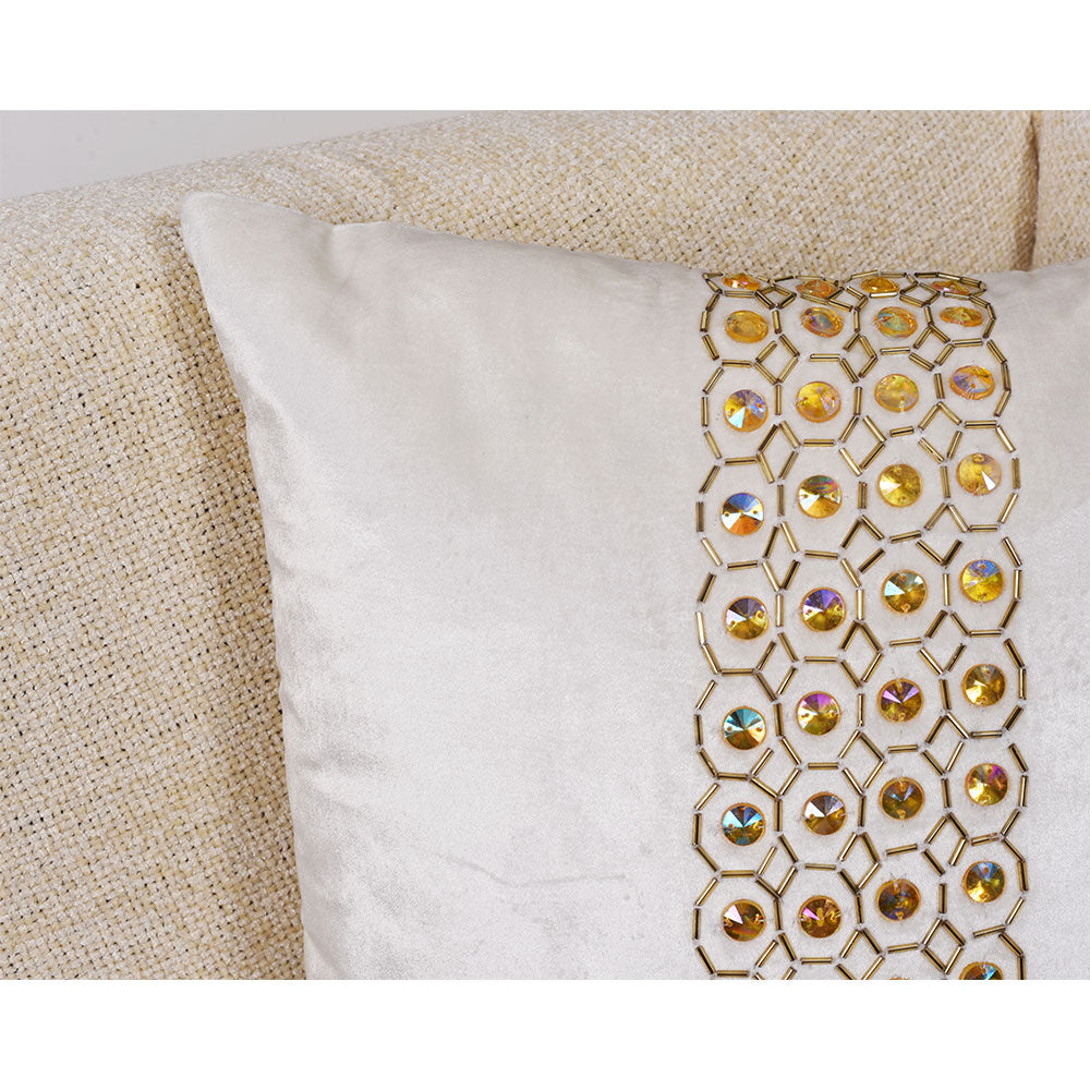 Cushion Cover, 1 Cushion Cover, Cushion Cover in 16*16in, Cushion Cover for Living room, Cushion Cover with White Color, Cushion Cover - EL15128