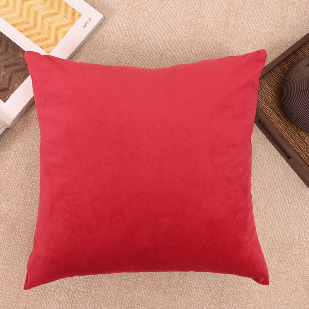 Cushion Cover, 1 Cushion Cover, Cushion Cover in 16*16in, Cushion Cover for Living room, Cushion Cover with Red Color, Cushion Cover - EL15142