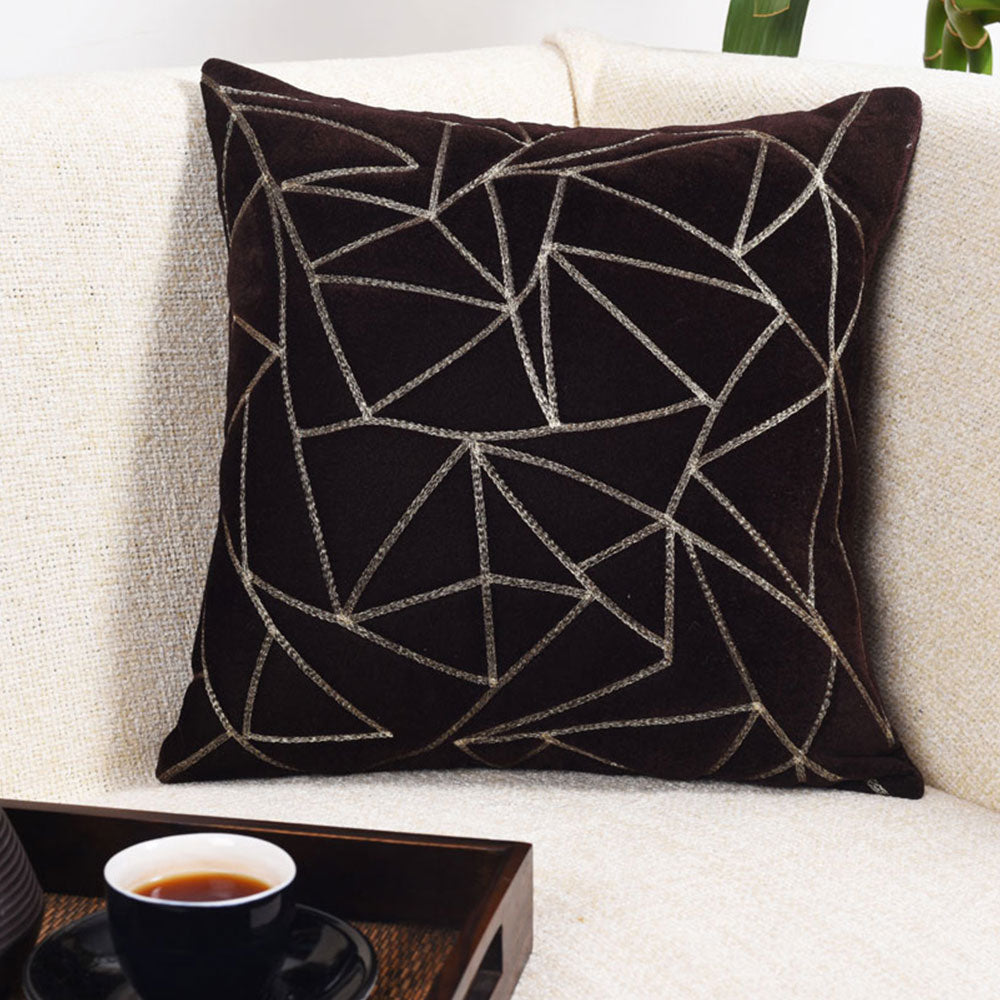 Cushion Cover, 1 Cushion Cover,  Cushion Cover in 16*16in, Cushion Cover for Living room, Cushion Cover with Brown Color, Cushion Cover - EL15150