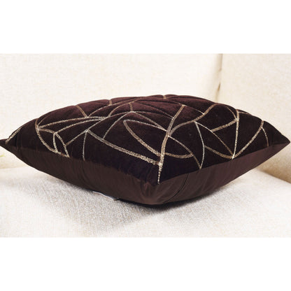 Cushion Cover, 1 Cushion Cover,  Cushion Cover in 16*16in, Cushion Cover for Living room, Cushion Cover with Brown Color, Cushion Cover - EL15150