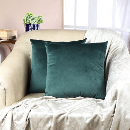 Cushion Cover, Pack of 2 Cushion Cover,Cushion Cover in 16*16in, Cushion Cover for Living room, Cushion Cover with Green Color, Cushion Cover - EL15157