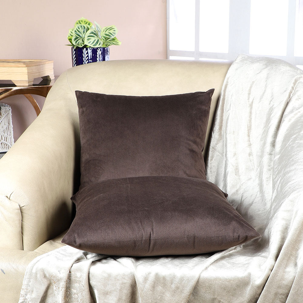 Cushion Cover, Pack of 2 Cushion Cover,Cushion Cover in 16*16in, Cushion Cover for Living room, Cushion Cover with Brown Color, Cushion Cover - EL15159