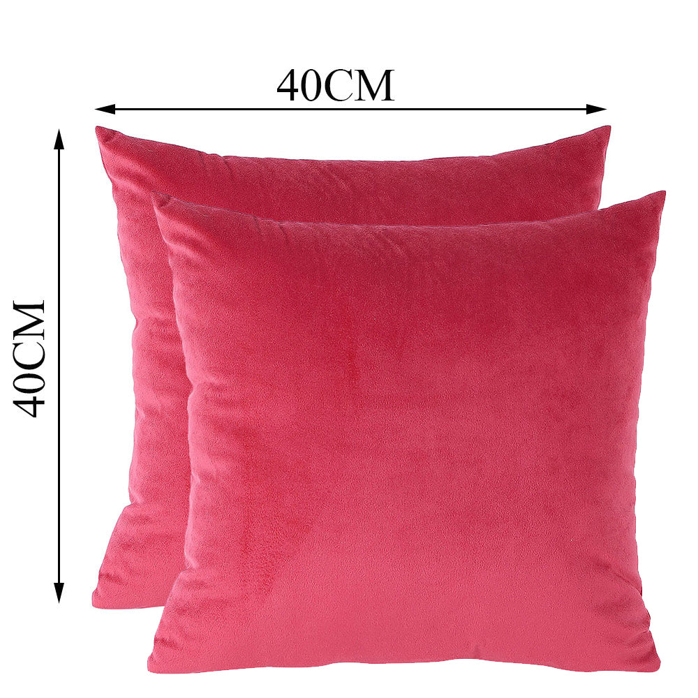 Cushion Cover, Pack of 2 Cushion Cover, Cushion Cover in 16*16in, Cushion Cover for Living room, Cushion Cover with Red Color, Cushion Cover - EL15163