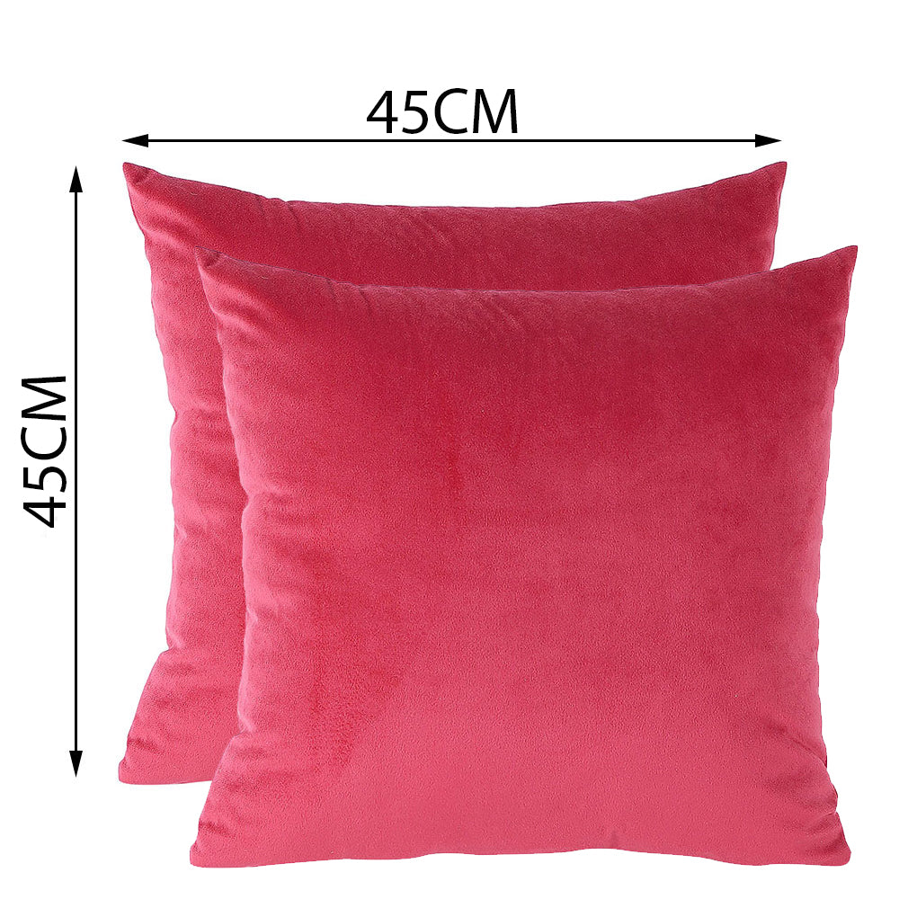 Cushion Cover, Pack of 2 Cushion Cover, Cushion Cover in 18*18in, Cushion Cover for Living room, Cushion Cover with Red Color, Cushion Cover - EL15164