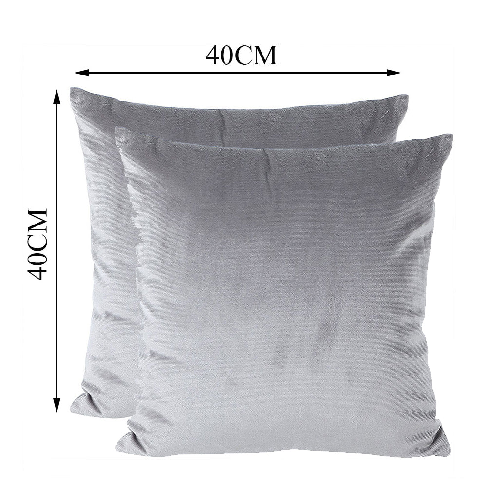 Cushion Cover, Pack of 2 Cushion Cover, Cushion Cover in 16*16in, Cushion Cover for Living room, Cushion Cover with Silver Color, Cushion Cover - EL15167