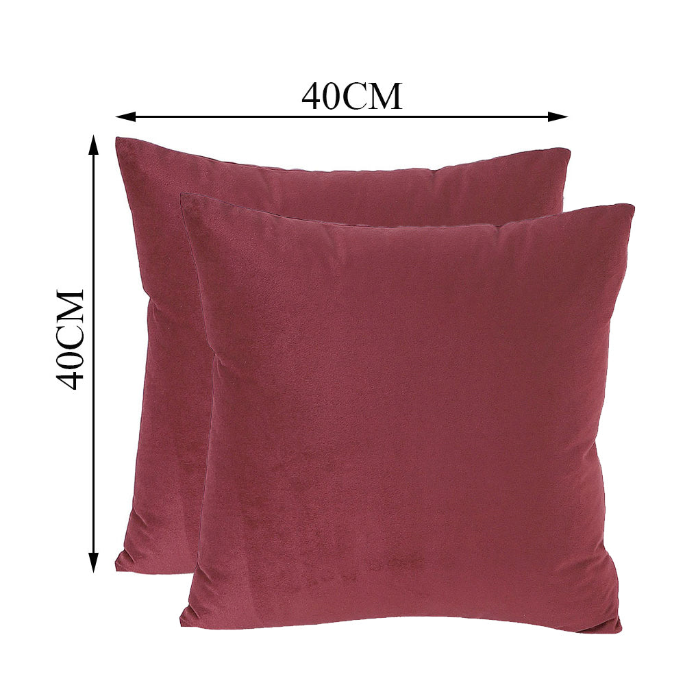 Cushion Cover, Pack of 2 Cushion Cover,  Cushion Cover in 16*16in, Cushion Cover for Living room, Cushion Cover with Wine Color, Cushion Cover - EL15169