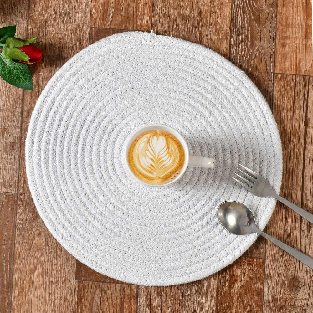 Table Mat (i345_12_2), Table Mat with White Color, Pack of 2, Table Mat - EL15201