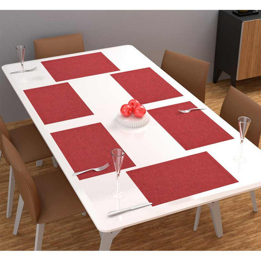 Table Mat (i174_4_6), Table Mat with Maroon Color, Pack of 6 Table Mat, Table Mat - EL15211