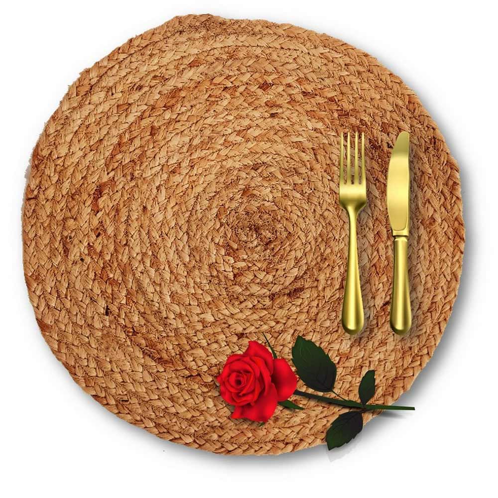 Table Mat (i153_14_2), Table Mat with Beige Color, Pack of 2 Table Mat, Table Mat - EL15215