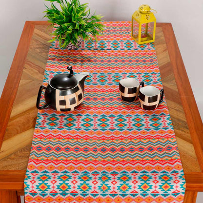 Table Runner (i545_2_1), Table Runner with Pink, Blie & Green Color, Table Runner - EL15235