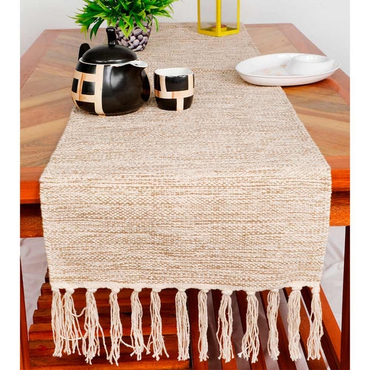 Table Runner (i534_3_1), Table Runner with Melange & Beige Color, Table Runner - EL15242