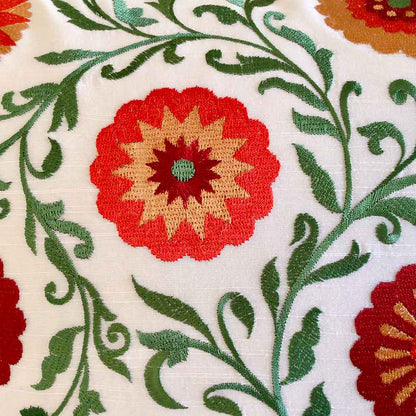 Cushion Covers(TSHEFM02L), Shaan-e-Gulmarg-  Embroidered Cotton Silk Cushion Cover- Multicolor- Set of 2, Cushion Covers - EL15313