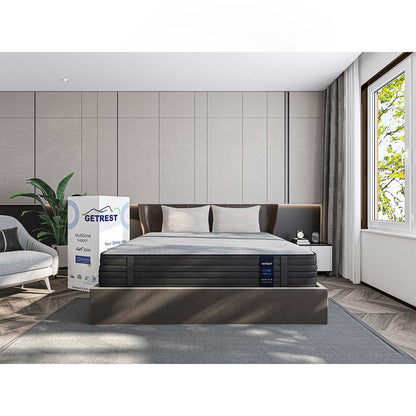 GR1119, GetRest LuxeAdapt 10"- Pressure Relief Spring Mattress- with MultiZone Foam & Stress Relief Technology 72x66x10 inches, Mattress - EL15359