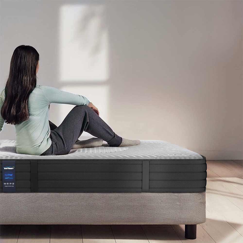 GR1036, GetRest Adapt 6"- Spine Alignment Cooling Memory Foam Mattress with Stress Relief Tech 72x70x6 inches, Mattress - EL15416