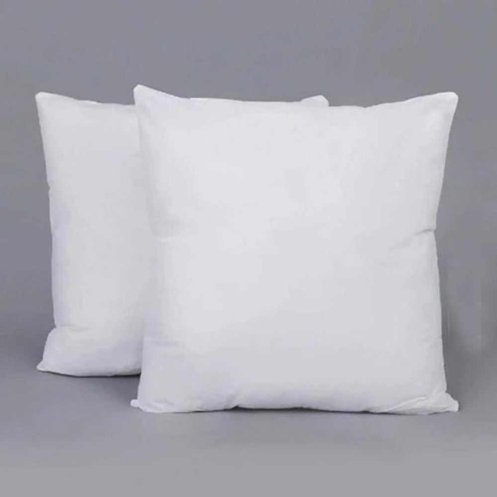 Cushion (KZSP_C026), Cushion with Polycotton, White Color Cushion, Pack of 2, Cushion - EL15488