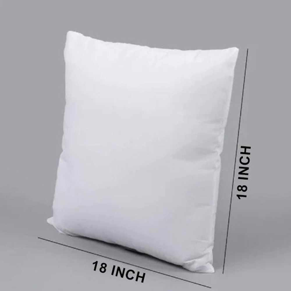 Cushion (KZSP_C013), Cushion with Polycotton, White Color Cushion, Pack of 1, Cushion - EL15491