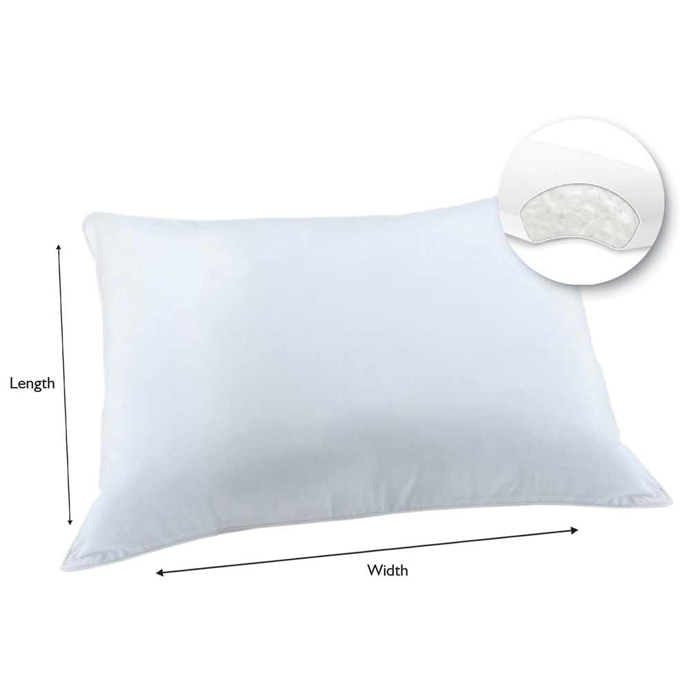 Sleeping Pillow (KZSP648), Cushion with Polycotton, White Color Cushion, Pack of 2, Sleeping Pillow - EL15492