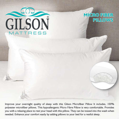 Sleeping Pillow (KZSP648), Cushion with Polycotton, White Color Cushion, Pack of 2, Sleeping Pillow - EL15492