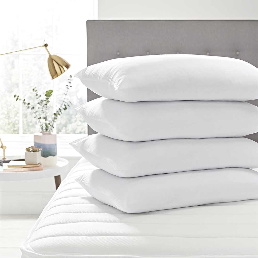 Sleeping Pillow (KZSP649), Cushion with Polyester, White Color Cushion, Pack of 4, Sleeping Pillow - EL15502