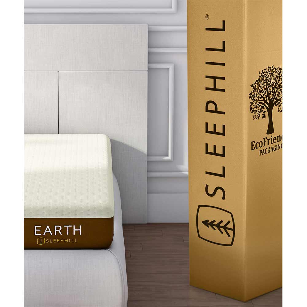 Mattress, (EA-10-7866) Sleephill Earth Orthopedic Cool Gel Memory Foam Mattress - Queen Bed Size,, Mattress - EL15607