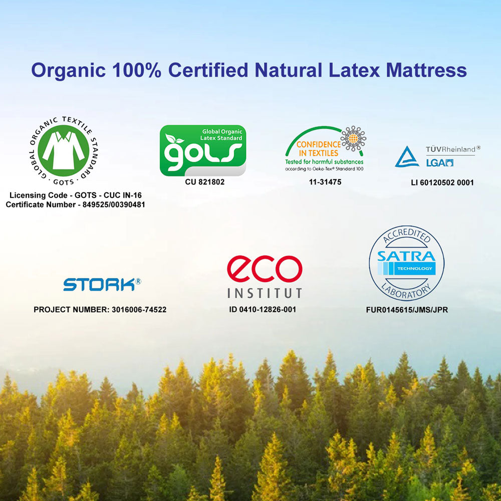 Mattress, (BEMFWAUNMYGE8GDJ)  Dreamer 100% Natural Latex Foam Mattresss, Mattress - EL15677