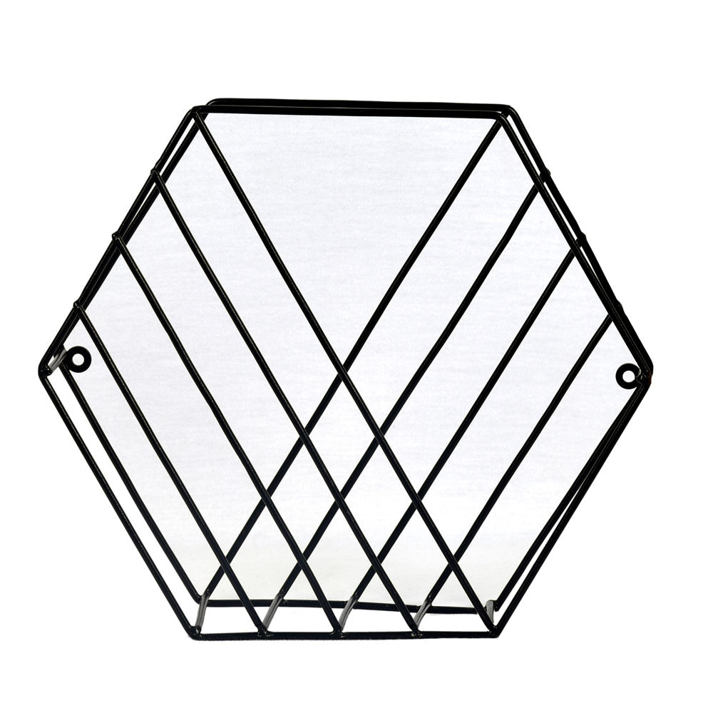 Table Accessory, (Grista Metals) GM-SO-H-01,  Hexagonal Magazine Holder, record holder and magazine rack, Magazine Holder - EL15855