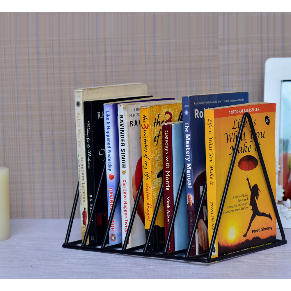 Table Accessory, (Grista Metals) GM-SO-H-05, Triangular Book Organizer, Book Organizer, Book Holder - EL15856