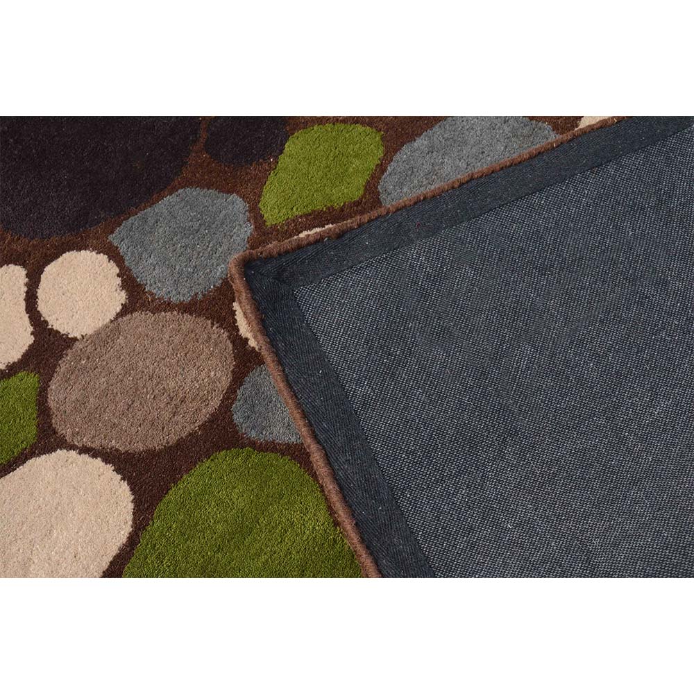 Rugs, (Presto), ICHT1018C3X5, Green, Beige and Brown Nature and Floral Hand Tufted Wool Carpet-EL15884-36X60 inches