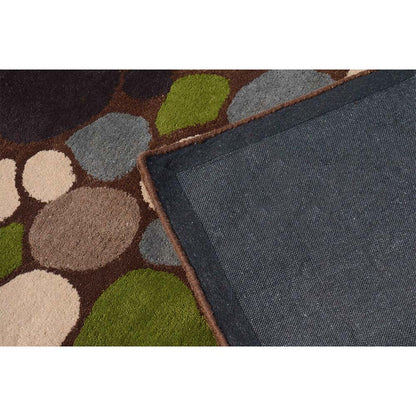 Rugs, (Presto), ICHT1018C3X5, Green, Beige and Brown Nature and Floral Hand Tufted Wool Carpet-EL15884-36X60 inches