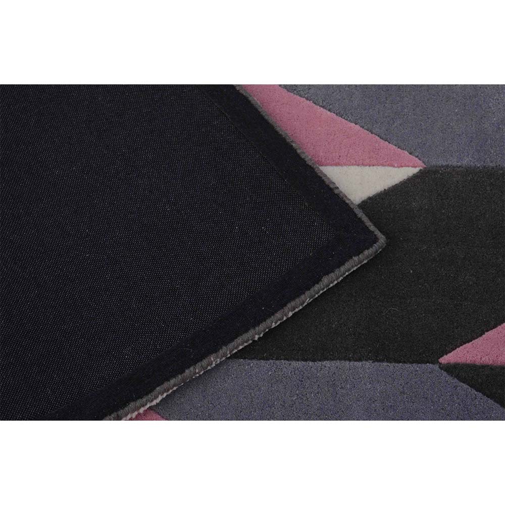 Rugs, (Presto), ICHT1054C3X5, Pink, Grey and Ivory Geometric Hand Tufted Wool Carpet-EL15896-36X60 inches