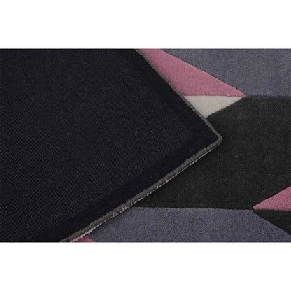 Rugs, (Presto), ICHT1054C3X5, Pink, Grey and Ivory Geometric Hand Tufted Wool Carpet-EL15896-36X60 inches
