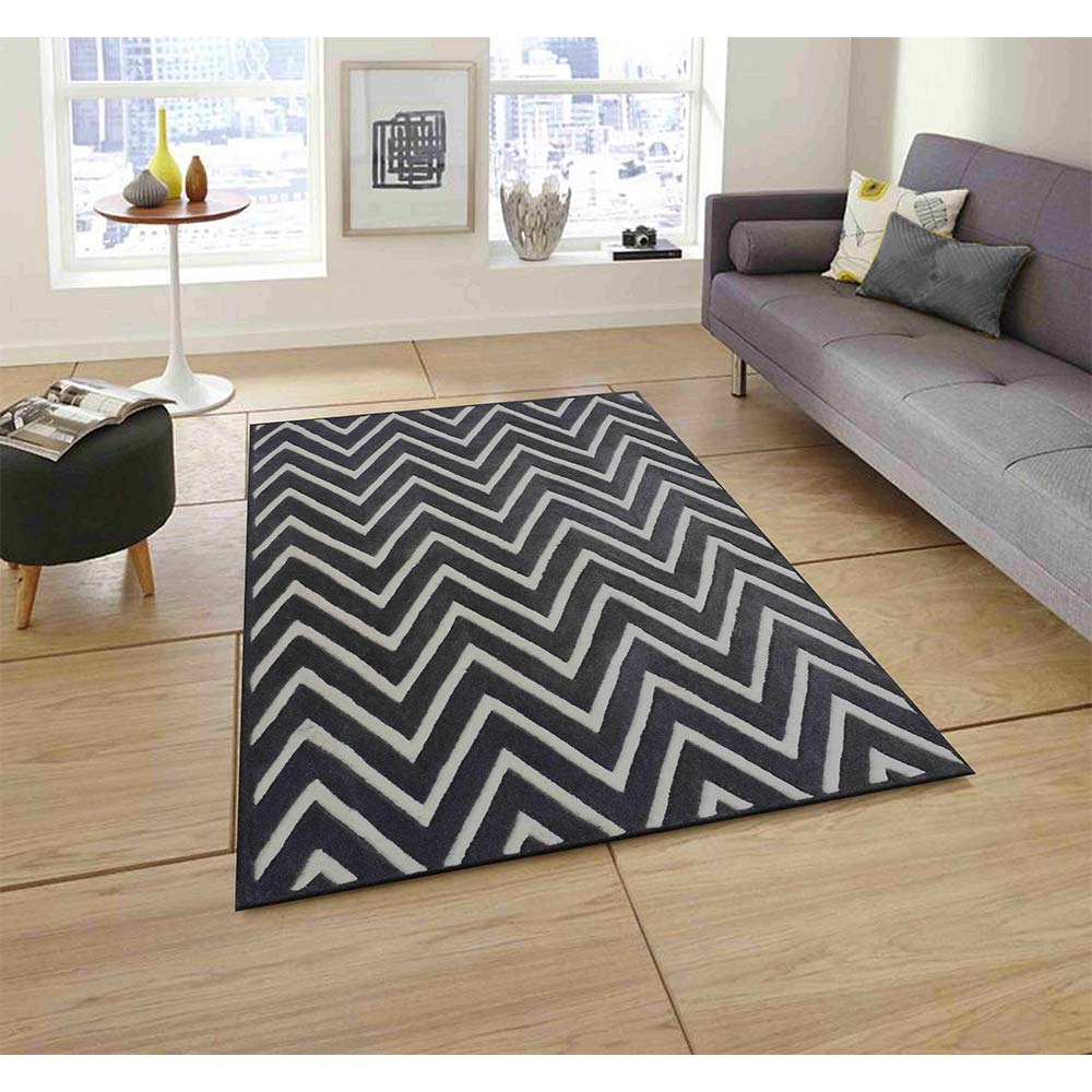 Rugs, (Presto) ICHT1096C2X5, Grey & White Abstract Hand Tufted Wool Carpet Rugs - EL15905-22X55inches