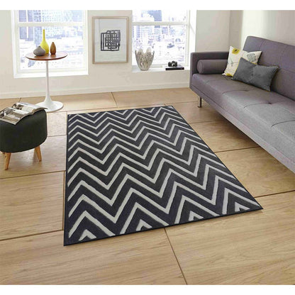 Rugs, (Presto) ICHT1096C2X5, Grey & White Abstract Hand Tufted Wool Carpet Rugs - EL15905-22X55inches