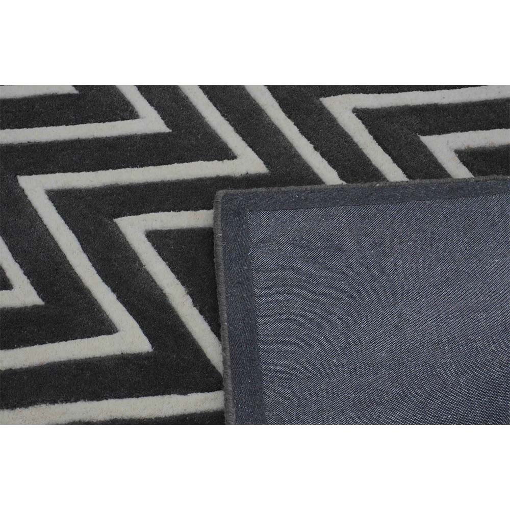 Rugs, (Presto) ICHT1096C2X5, Grey & White Abstract Hand Tufted Wool Carpet Rugs - EL15905-22X55inches