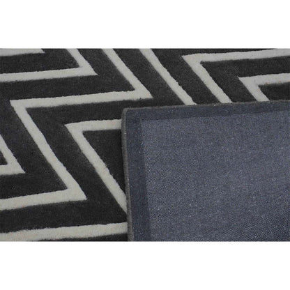 Rugs, (Presto) ICHT1096C2X5, Grey & White Abstract Hand Tufted Wool Carpet Rugs - EL15905-22X55inches
