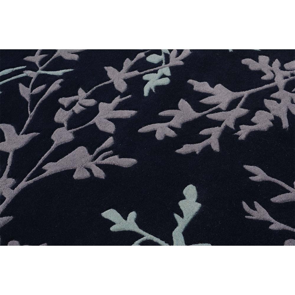 Rugs, (Presto), ICHT1109C6X9, Blue & Grey Floral Hand Tufted Wool Carpet-EL 15908-72X108 inches