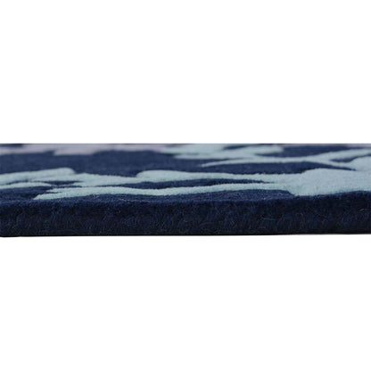 Rugs, (Presto) ICHT1109C2X5, Blue & Grey Floral Hand Tufted Wool Carpet Rugs - EL15908-22X55inches