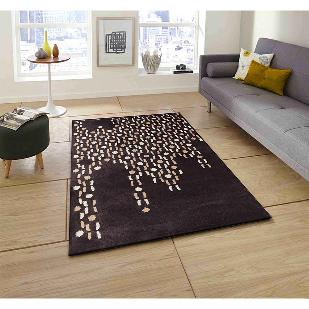 Rugs, (Presto) ICHT1112C2X5, Brown, Beige & Ivory Abstract Hand Tufted Wool Carpet Rugs - EL15909