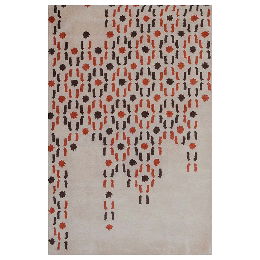 Rugs, (Presto) ICHT1113C2X5, Brown, Orange & Beige Abstract Hand Tufted Wool Carpet Rugs - EL15910-22X55inches