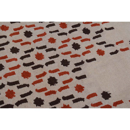 Rugs, (Presto) ICHT1113C2X5, Brown, Orange & Beige Abstract Hand Tufted Wool Carpet Rugs - EL15910-22X55inches