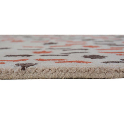 Rugs, (Presto) ICHT1113C2X5, Brown, Orange & Beige Abstract Hand Tufted Wool Carpet Rugs - EL15910-22X55inches
