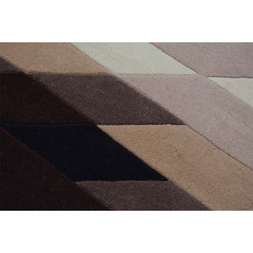 Rugs, (Presto), ICHT1122C6X9, Brown, Beige & Ivory Abstract Hand Tufted Wool Carpet-EL 15913-72X108 inches