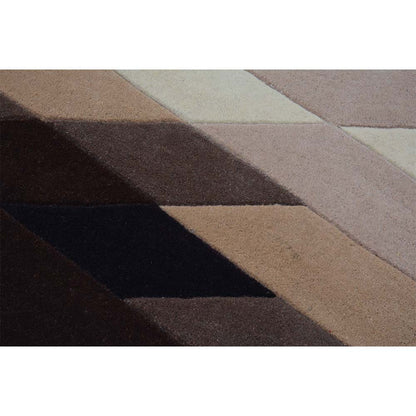 Rugs, (Presto), ICHT1122C6X9, Brown, Beige & Ivory Abstract Hand Tufted Wool Carpet-EL 15913-72X108 inches