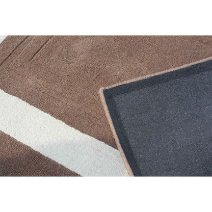 Rugs, (Presto) ICHT1143C2X5, Mouse & White Solid Hand Tufted Wool Carpet- EL15918