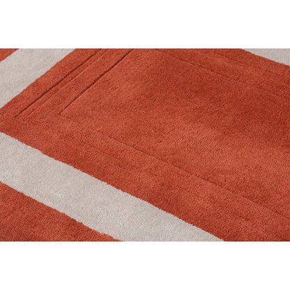 Rugs, (Presto), ICHT1146C3X5, Orange & Beige Solid Hand Tufted Wool Carpet-EL15920-36X60 inches