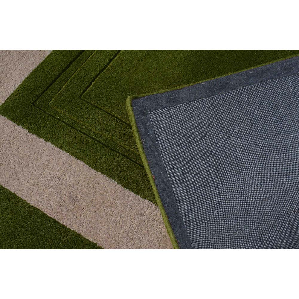 Rugs, (Presto), ICHT1148C3X5, Green & Beige Solid Hand Tufted Wool Carpet-EL15921-36X60 inches