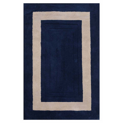Rugs, (Presto), ICHT1149C5X8, Blue & Beige Solid Hand Tufted Wool Carpet-EL15922-60X96 inches